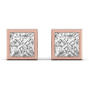 Buy Bezel Setting Solitaire Diamond Stud Earring from Ivana Jewels Best lab grown diamond jewellery brand