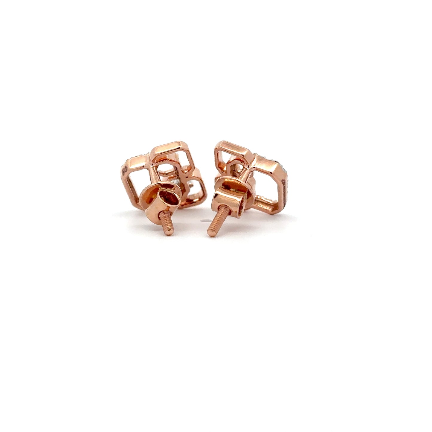 Rose Gold Zircon Studded Cadmus Earring