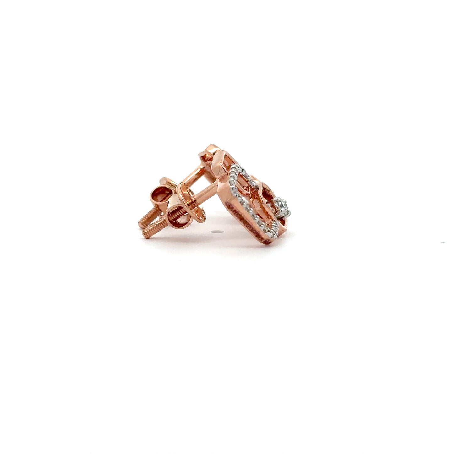 Rose Gold Zircon Studded Cadmus Earring