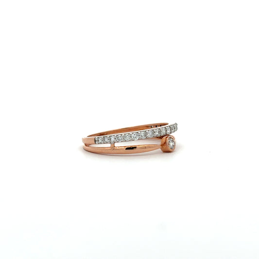 Round Cut Diamonds Studded Band Ring