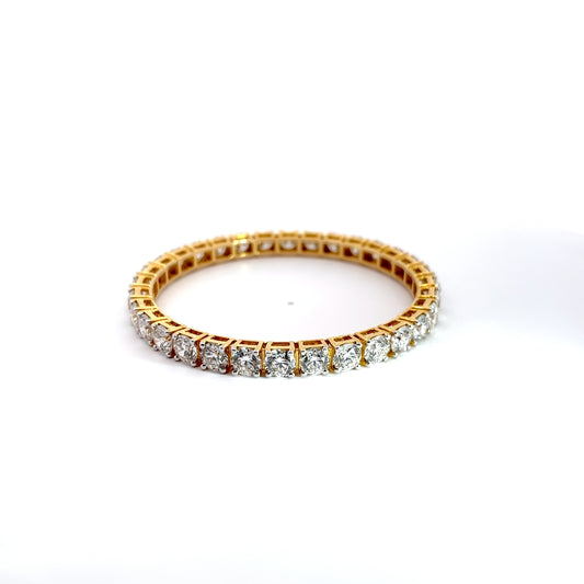 Round Cut Diamonds Channel Setting Bangle