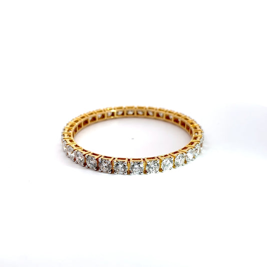 Round Cut Diamonds Channel Setting Bangle