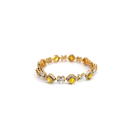 Square Cut Citrine Bracelet