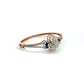 Octagon Blue Gemstone Diamond Bangle