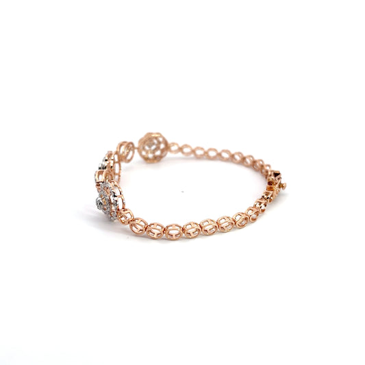 PAVE 1.16 Carat Round Diamonds Chain Bracelet