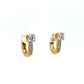 Diamond Stud and Pave Hoop Earrings