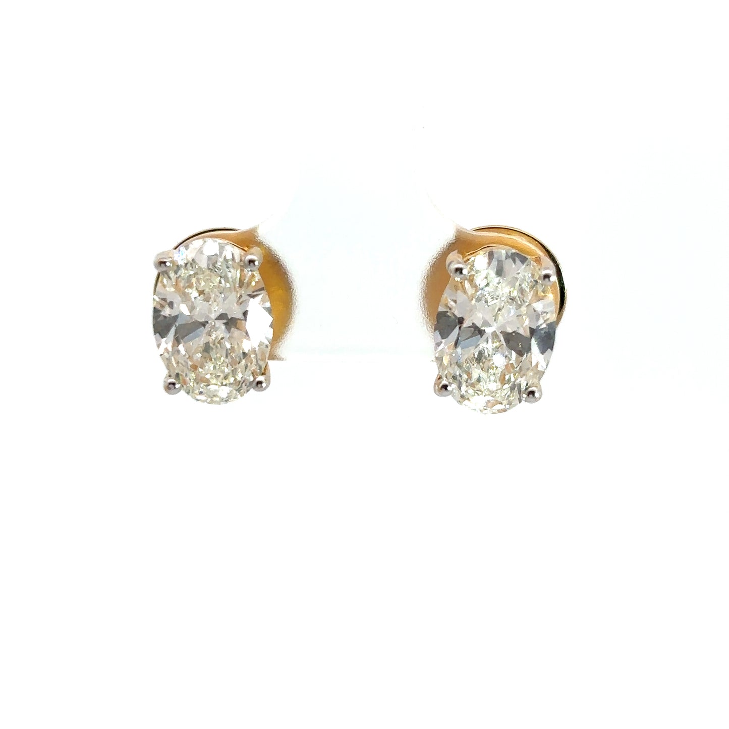 6ct Oval Diamond Stud Earrings