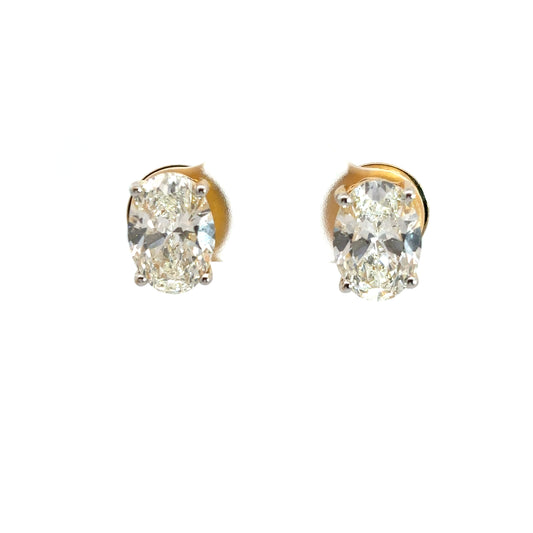 6ct Oval Diamond Stud Earrings