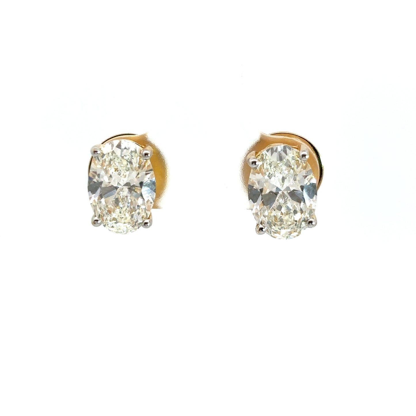 6ct Oval Diamond Stud Earrings