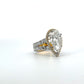 Pear-Shaped Diamond Engagement Ring with Halo and Split Shank Design