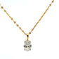 Oval-Cut Lab-Grown Diamond Solitaire Pendant in  Gold