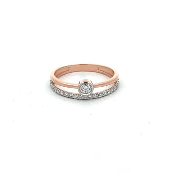 Minimalist Round Diamond Solitaire Ring