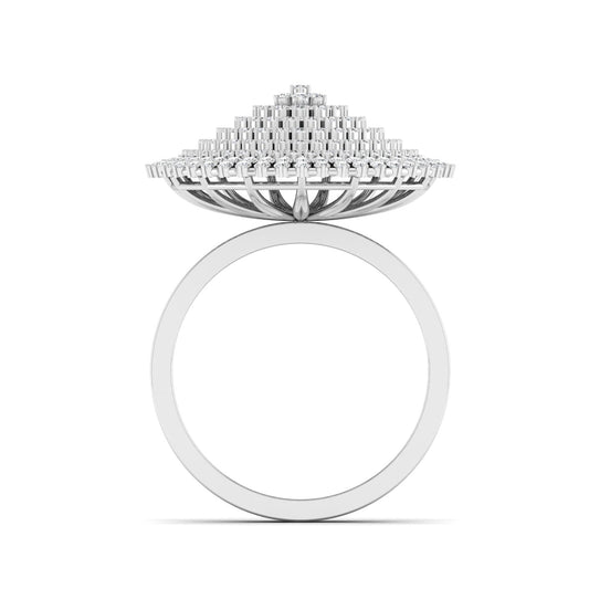 Stylish Pyramid-Inspired Luxury Ring with Stunning Finish