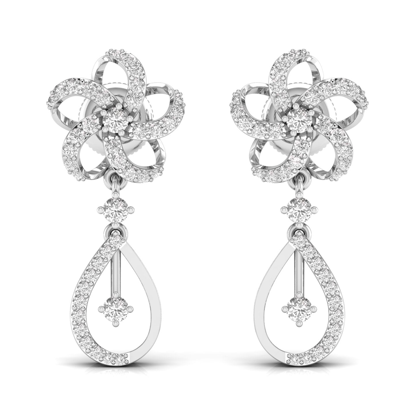 Round Cut Diamonds Dangler Earring