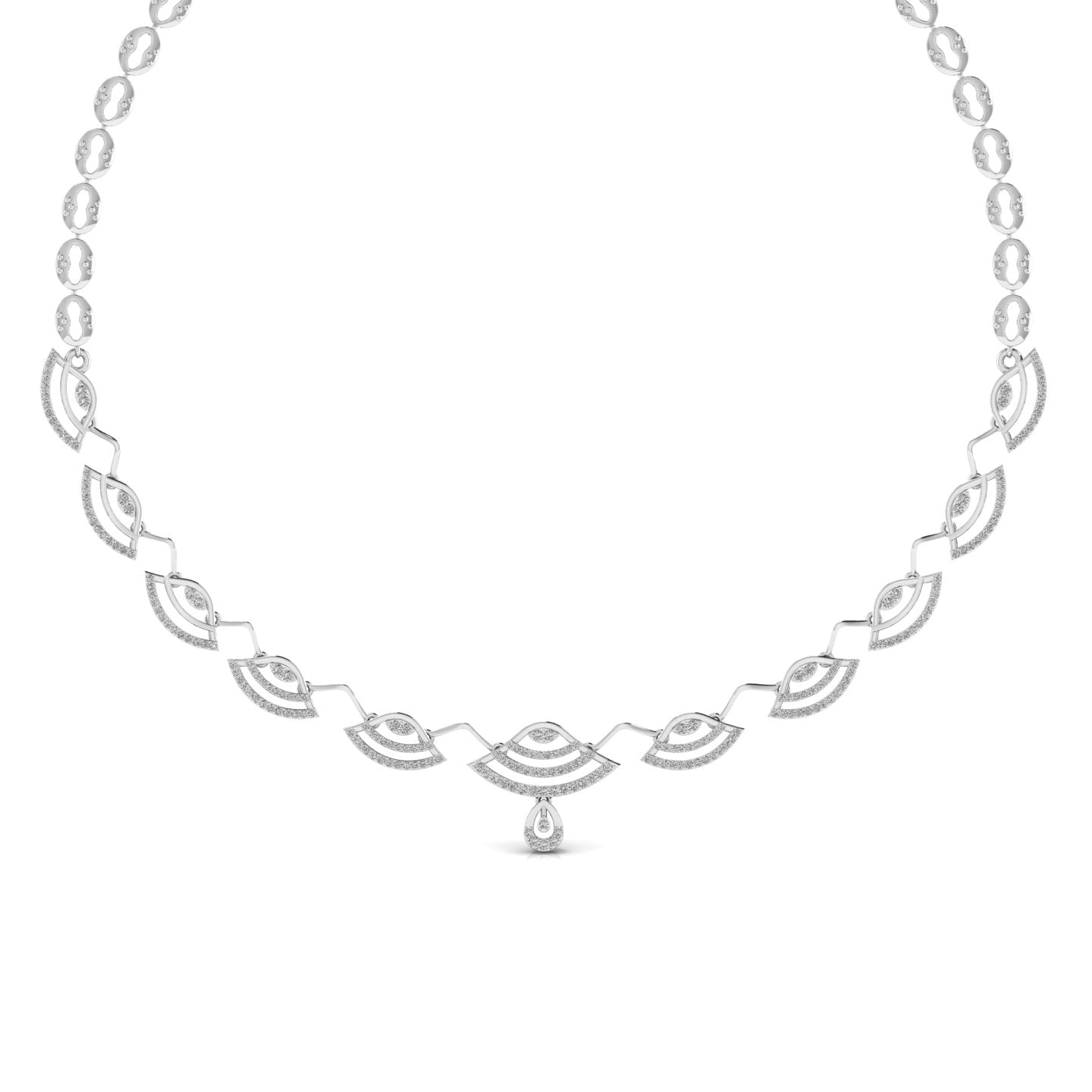 Party Wear Round Cut Diamonds Necklace