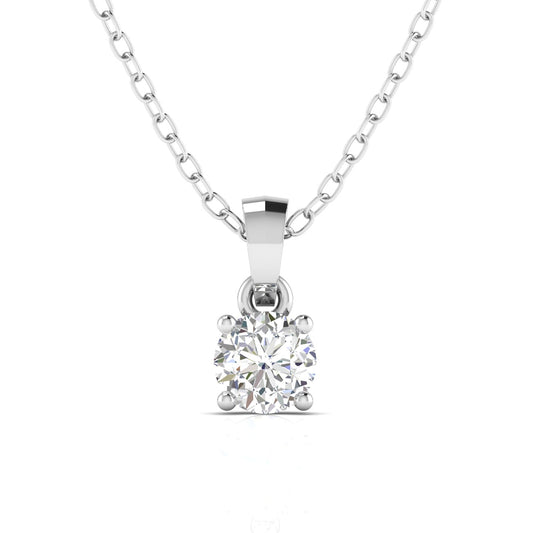 1 Carat Round Cut Solitaire Diamond Pendant