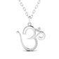 Om Pendant With Round Cut Diamond For Her