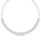 Fancy Leaf Style Round Cut Diamond Necklace