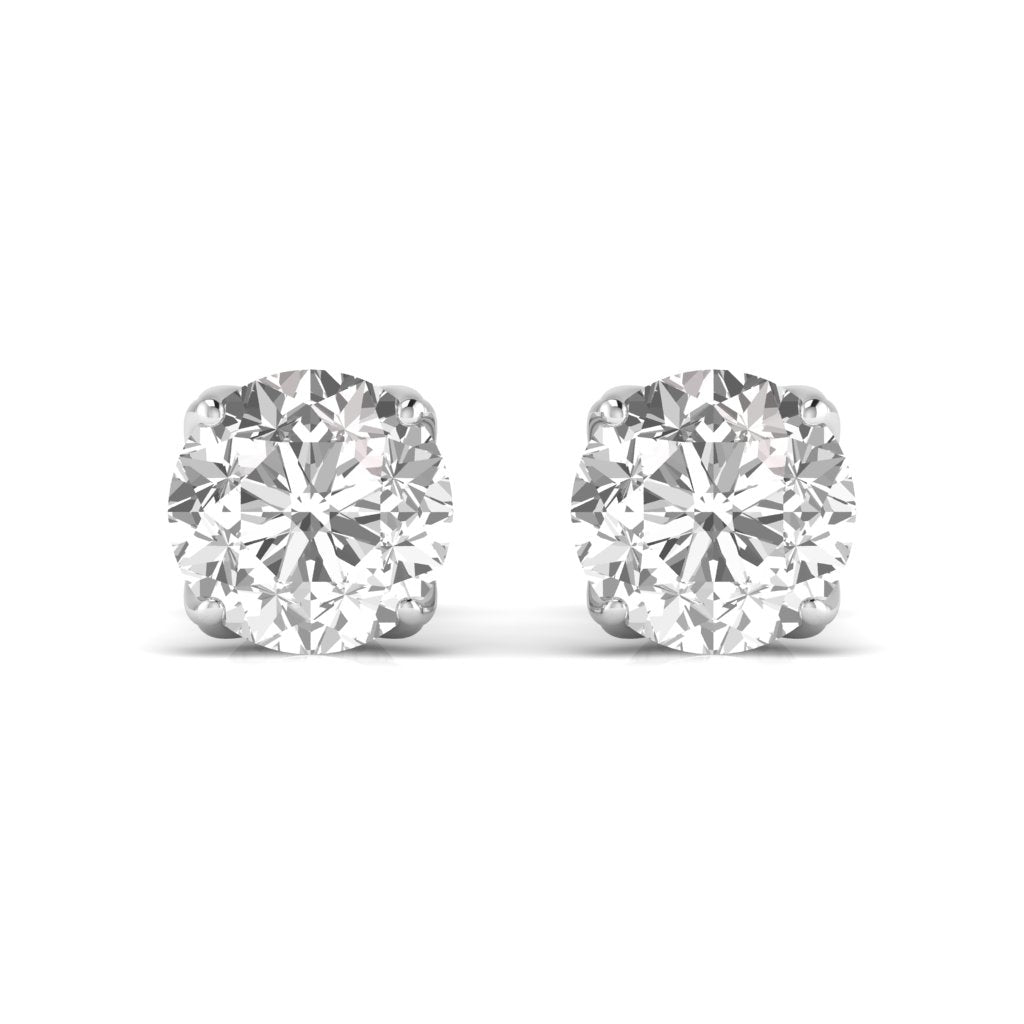 2.5 Carat Double Prong Round Shape Studs Earring