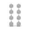 Circular Crystal Cluster Drop Earring