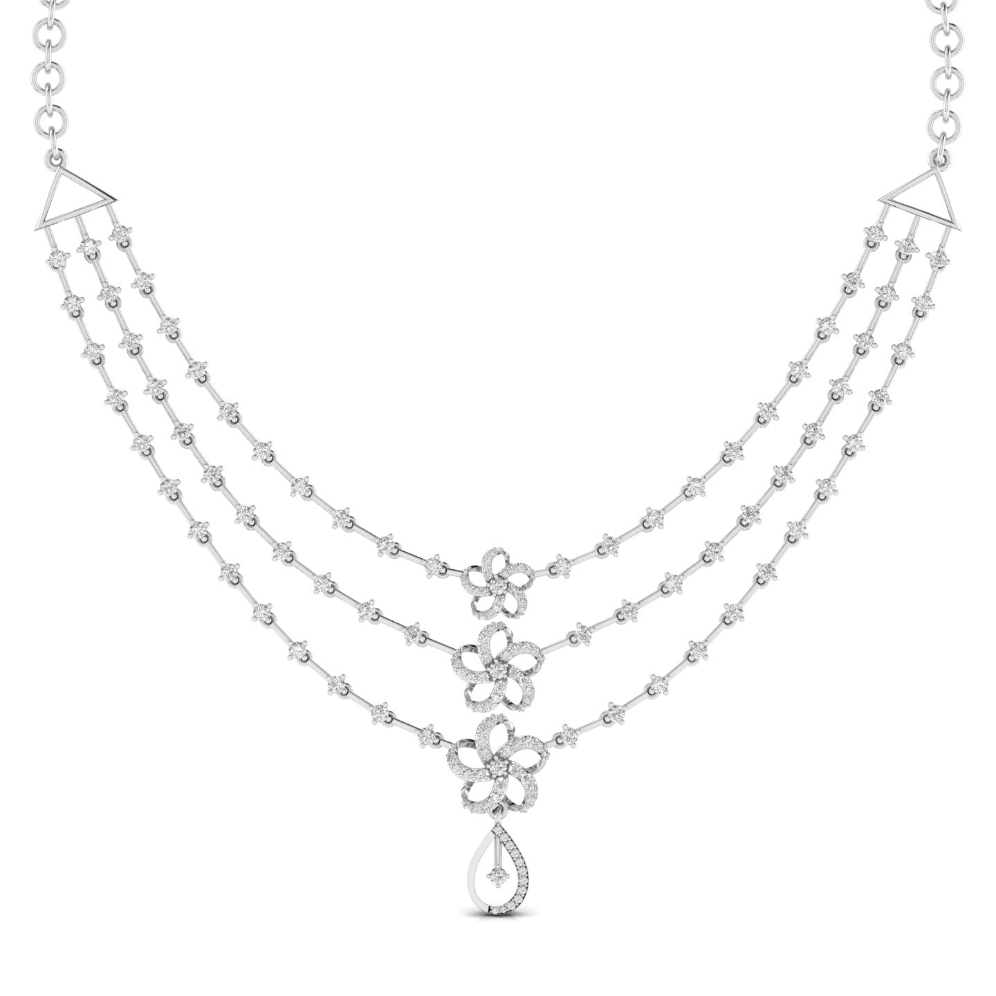 Stunning Flowy Diamond Necklace