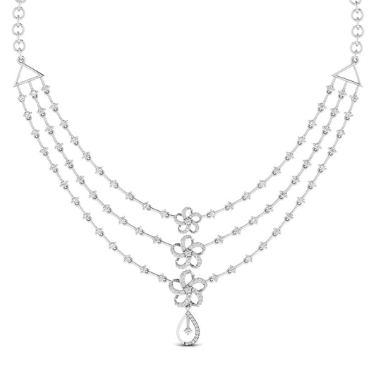 Stunning Flowy Diamond Necklace