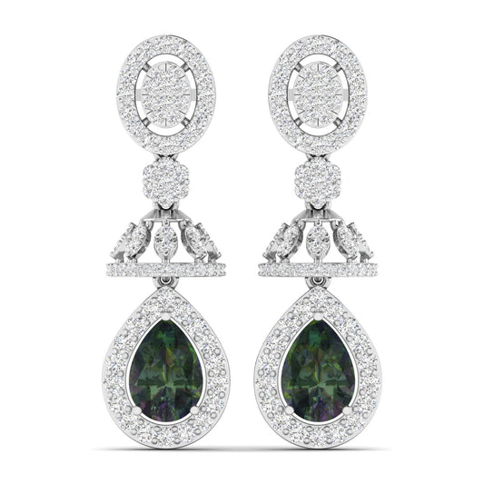 Emerald and Diamond Chandelier Earrings