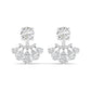 1.01 Carat Each Round Solitaire & Fancy Diamonds Drops Earrings