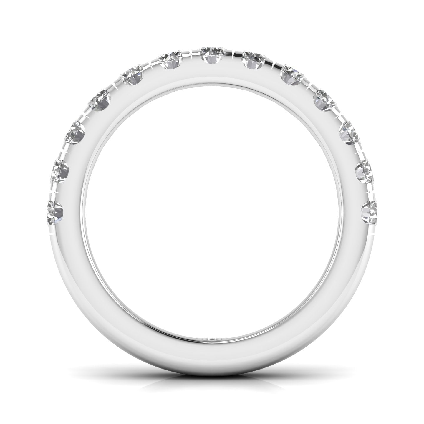 1 Carat Classic Round Cut Band Ring