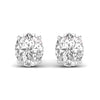 2 Carats Each Oval Shape Solitaire Diamond Four Prong Setting Studs Earring