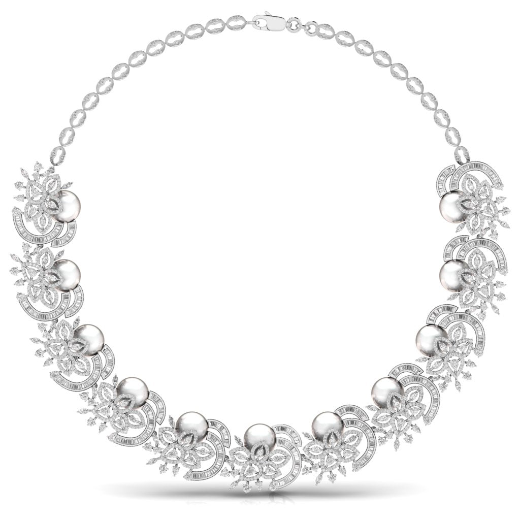 Party Wear Fancy & Round Diamonds Necklace