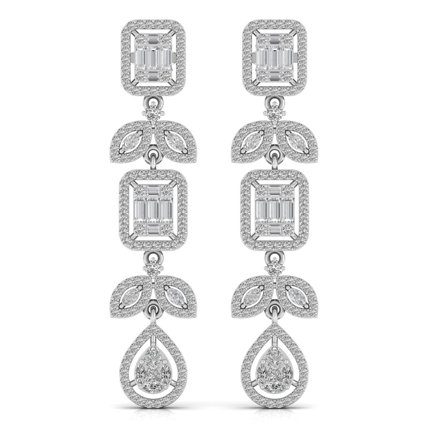 1.58 Carat Round Cut Diamonds Dangler