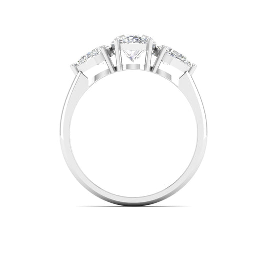 Elegant Three-Stone Diamond Engagement Ring