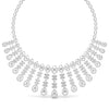 IVANA Sparkling Elegance Heavily Embellished Round & Baguette Cut Diamond Necklace