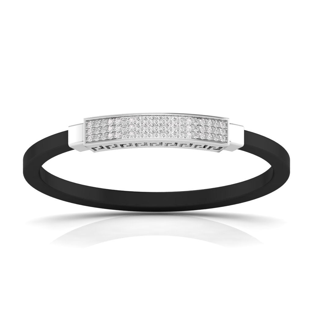 Ivana Men's Bracelet With Black Colour Band