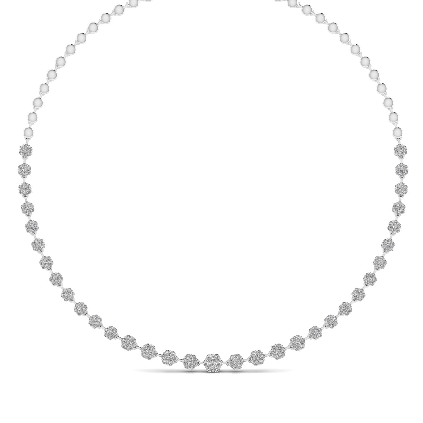 Lab Grown Round Cut Diamonds Necklace For Her