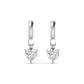 1.03 Carats Each Heart Shape Diamonds Heartfelt Hoops Earrings