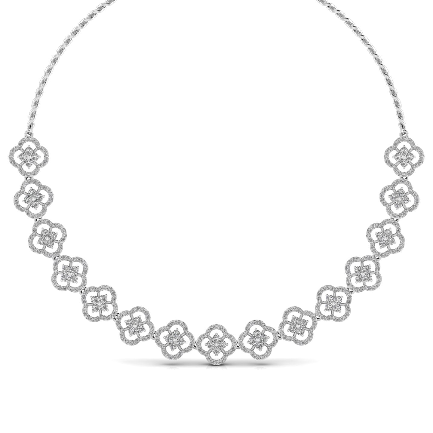 Garden Of Flowers Diamond Necklace