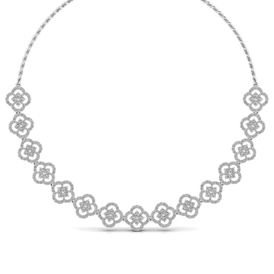 Garden Of Flowers Diamond Necklace