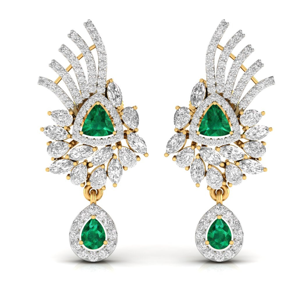 Coloured, Fancy Shape & Round Shape Diamonds Earring