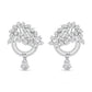 Diamond Dangling Earrings with Floral Design