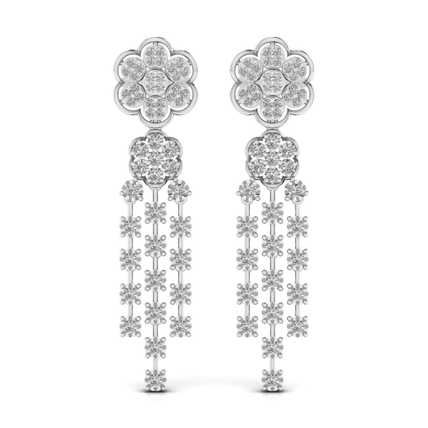 Round Cut Diamonds Dangler Earring