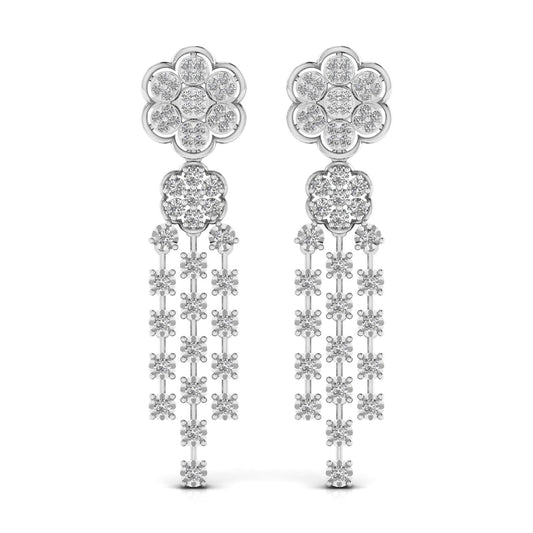 Round Cut Diamonds Dangler Earring