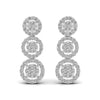 Round Cut Diamonds Drop Earring