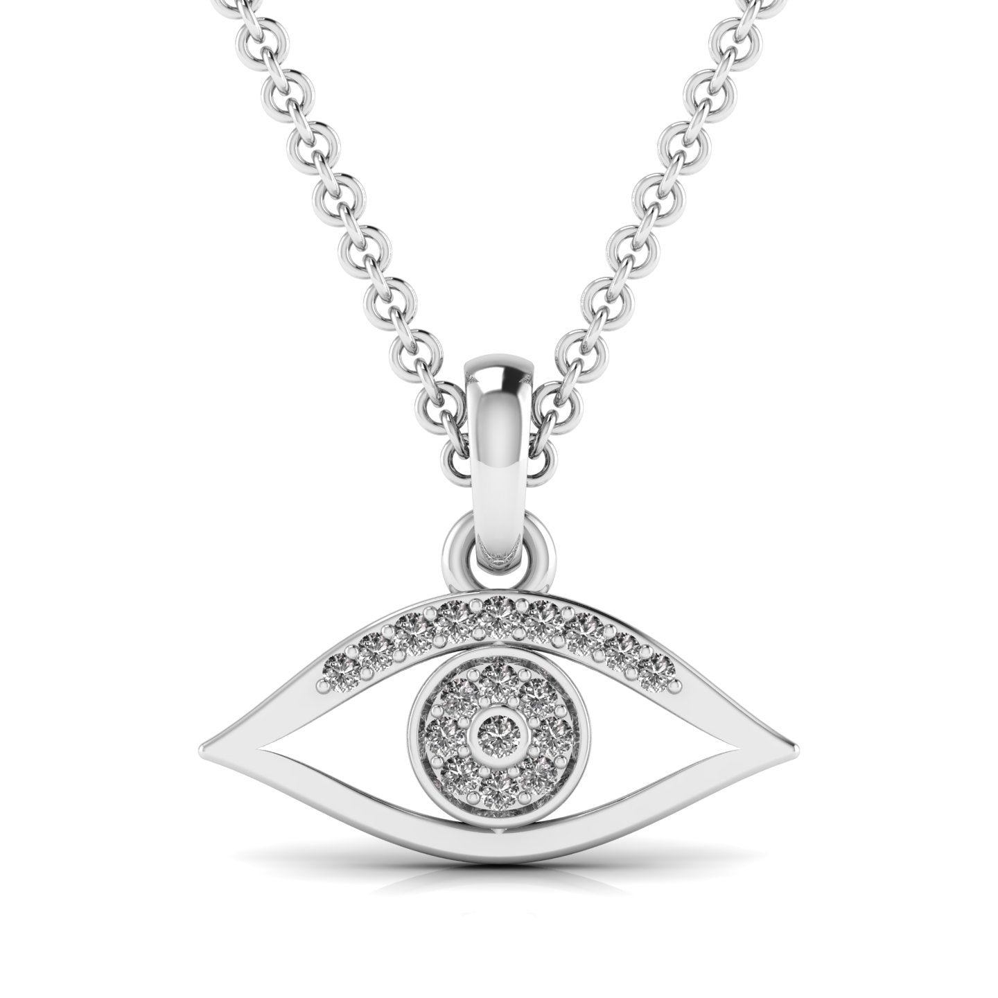 Solid Gold Evil Eye Gold Pendant