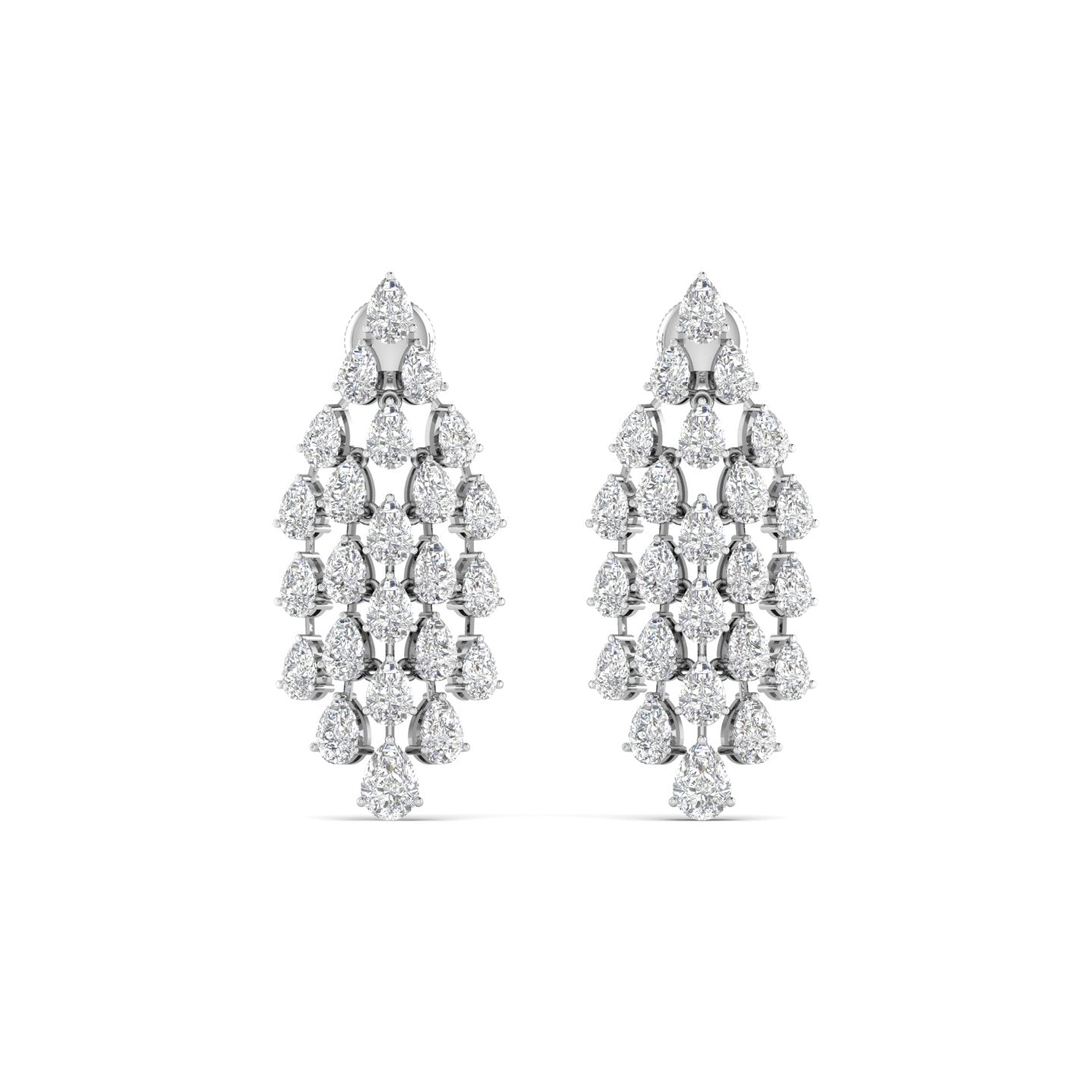 Pear Shape Diamonds Dazzling Droplets Earrings