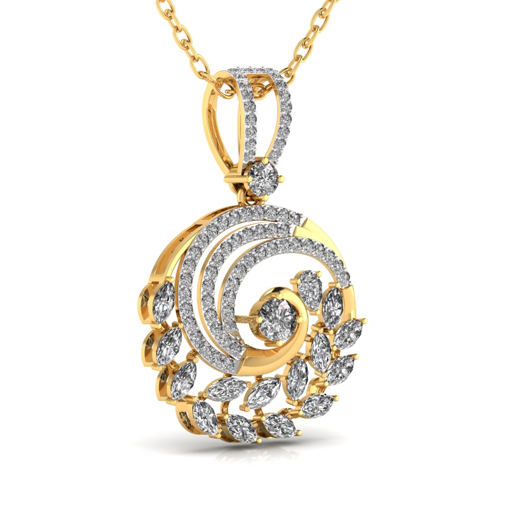 Marquise & Pear Fancy Diamond Pendant