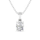 Diamond Pendant Necklace with Oval Center Stone