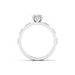 1.01 Carat Centre Solitaire Oval Diamond Celestial Circle Ring