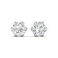 4 Carats Each Round Diamonds 6-prongs Setting Studs Earrings